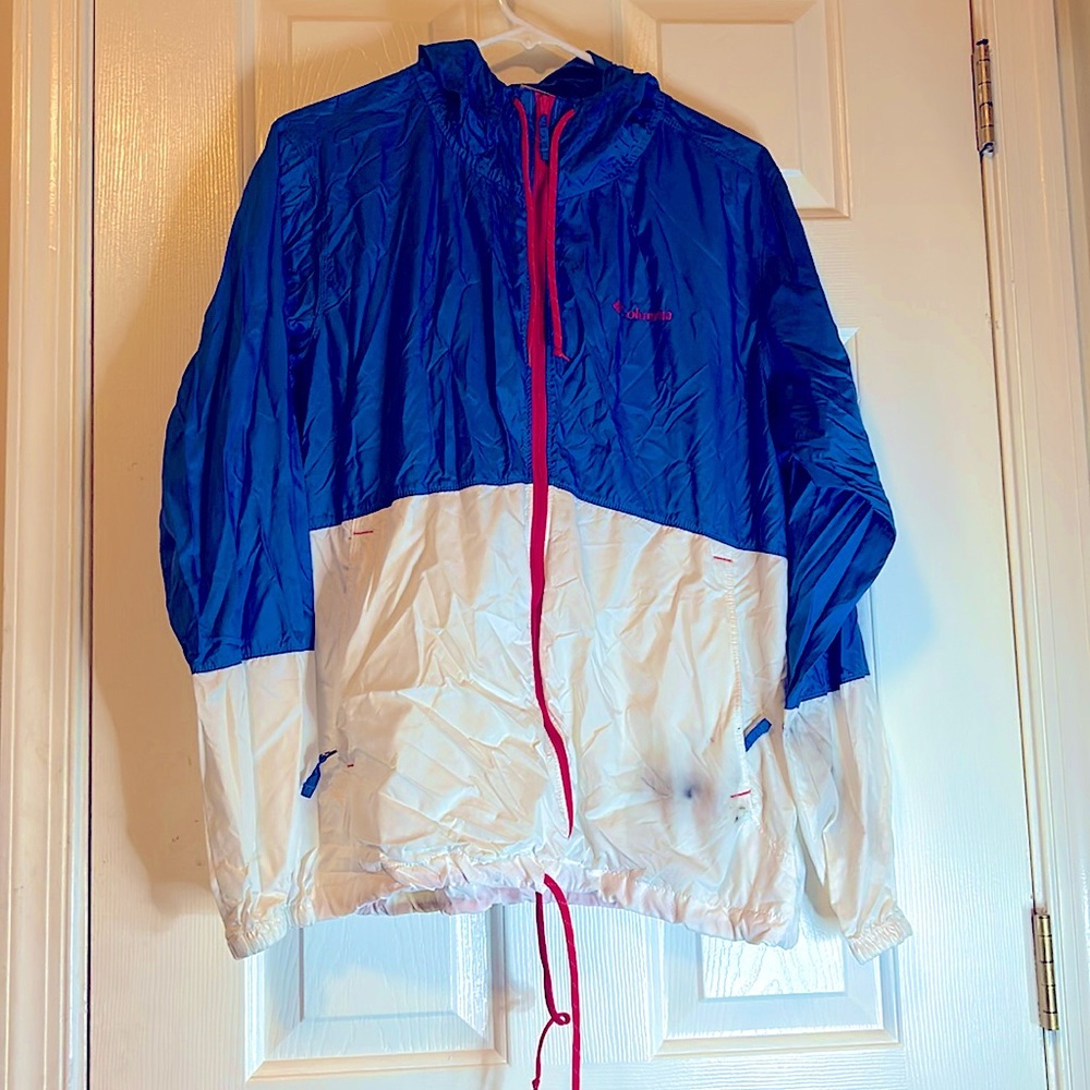 Columbia Fleeced Line Winter Jacket RN#69724 CA05367 Men’s Sz Large! Blue&White!